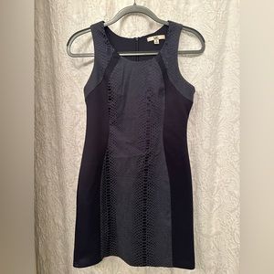 Navy blue snake skin mini dress